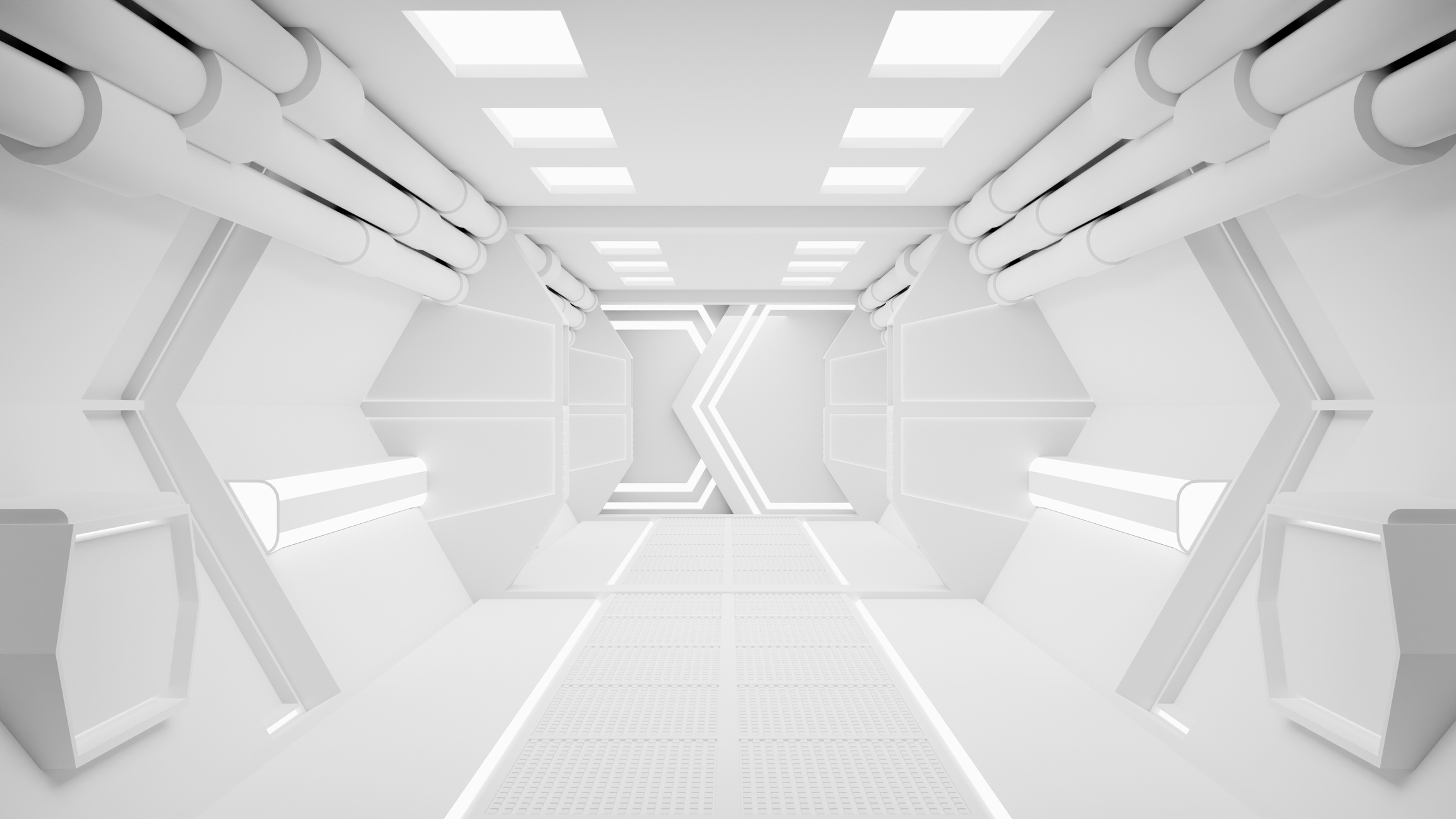 Spaceship Corridor Background